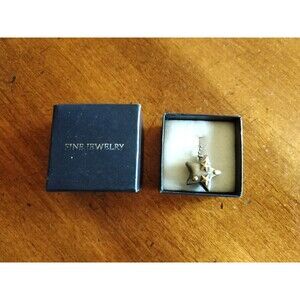 CL Sterling Silver CL 925 Puffy Heart Star Pendant 925 Necklace